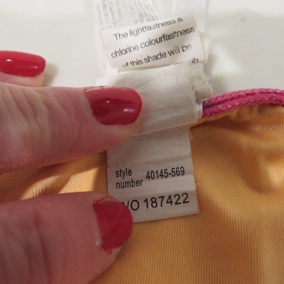 SEAFOLLY Beach Bazaar Persian Pink Patchwork Print Hipster Bikini Bottom Size 8 - Picture 11 of 12